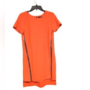 Atmosphere orange short sleeve dress with side zippers size 10